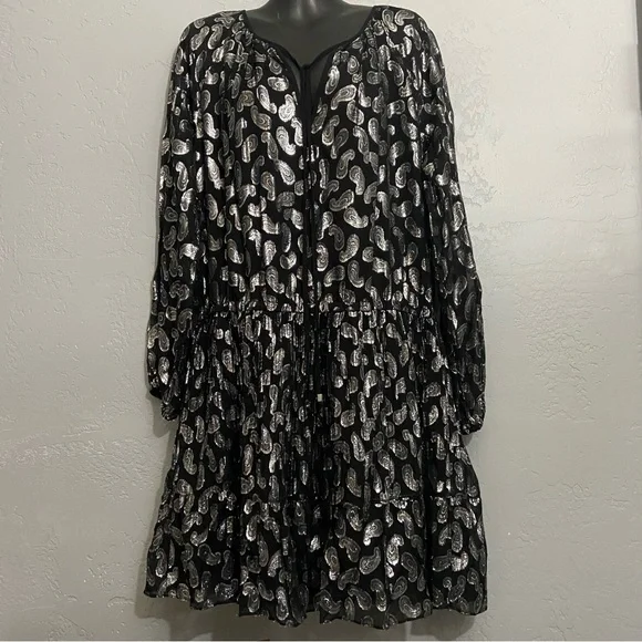 NWT MICHAEL Michael KORS Paisley Jacquard Dress Large - Picture 4 of 11